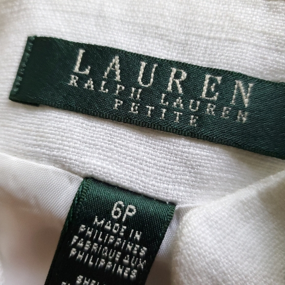 Lauren Ralph Lauren White Linen Lined Jacket Blazer Women's Size 6P - Picture 6 of 17